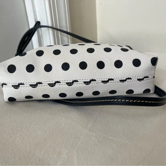 Dooney & Bourke Black and White Polka Dot Crossbody EUC - Picture 9 of 14